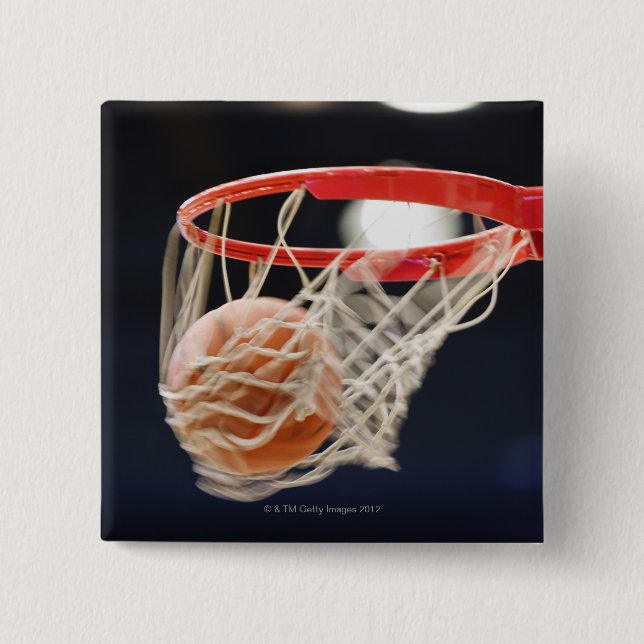 Basketball in basket. button (Front)