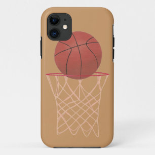 Basketball in hoop with net iPhone 5 Cases