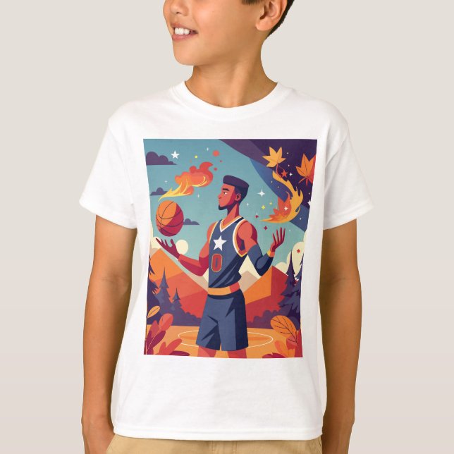 Basketball In The Fall T-Shirt (Front)