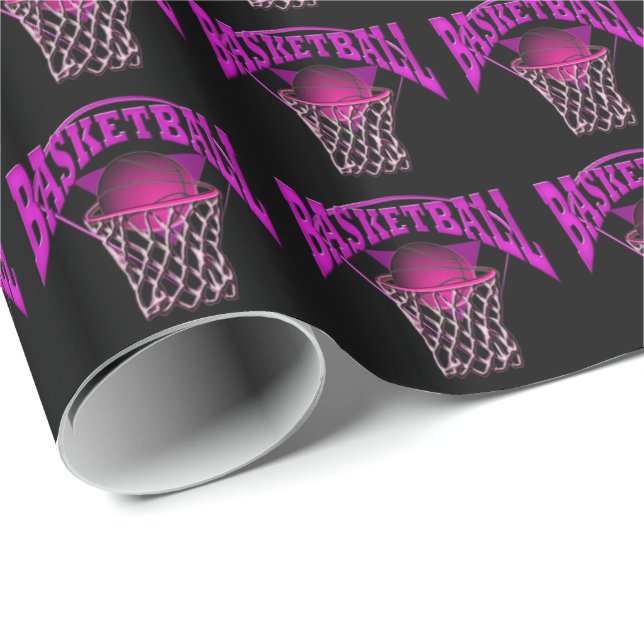 Basketball in the Net Wrapping Paper (Roll Corner)