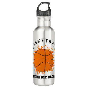 Basketball Inside My Blood Stainless Steel Water Bottle