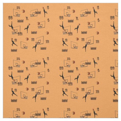 Basketball Inspiration Pattern, Fabric
