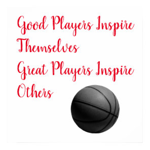 Basketball Inspirational Quote Inspire Player Poster
