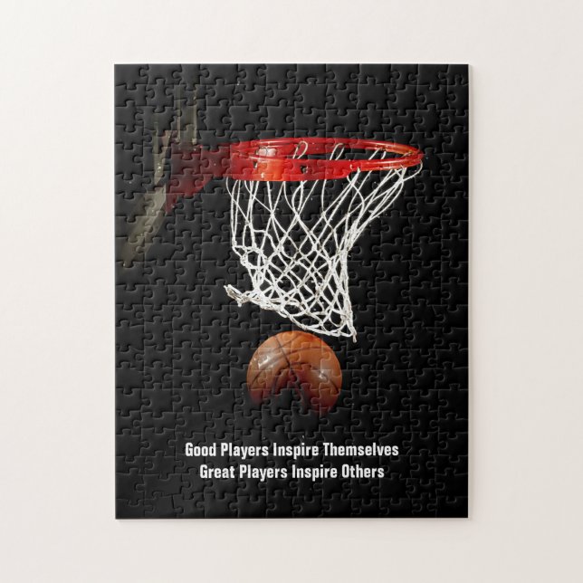 Basketball Inspirational Quote Inspire Players Jigsaw Puzzle (Vertical)