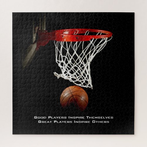 Basketball Inspirational Quote Inspire Players Jigsaw Puzzle