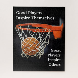 Basketball Inspirational Quote Inspire Players Jigsaw Puzzle