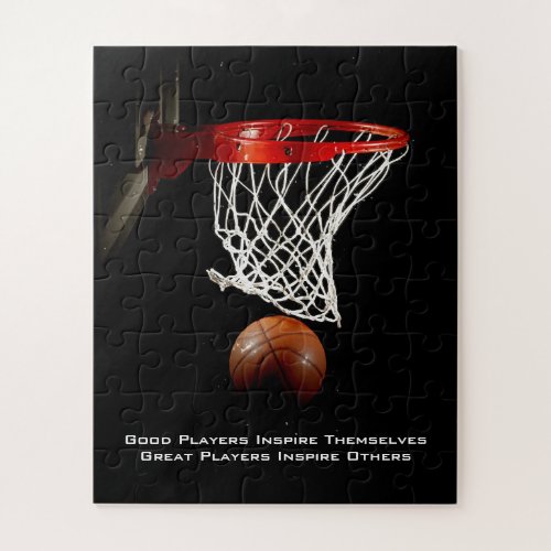 Basketball Inspirational Quote Inspire Players Jigsaw Puzzle