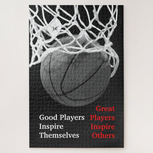 Basketball Inspirational Quote Inspire Players Jigsaw Puzzle (Vertical)