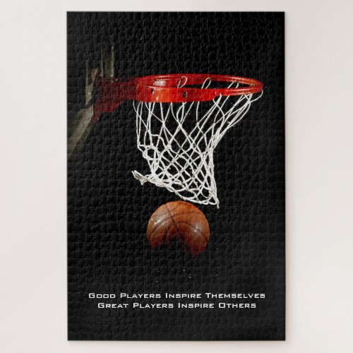 Basketball Inspirational Quote Inspire Players Jigsaw Puzzle