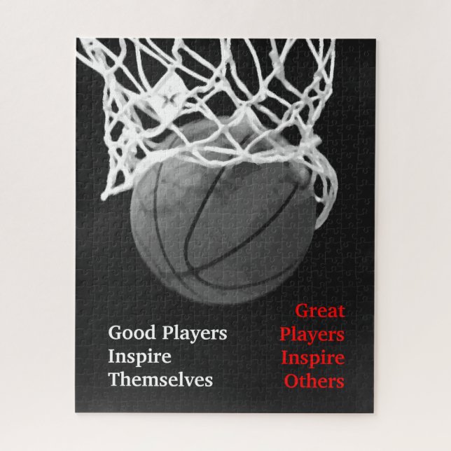 Basketball Inspirational Quote Inspire Players Jigsaw Puzzle (Vertical)