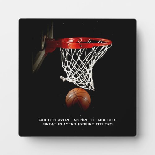 Basketball Inspirational Quote Inspire Players Plaque