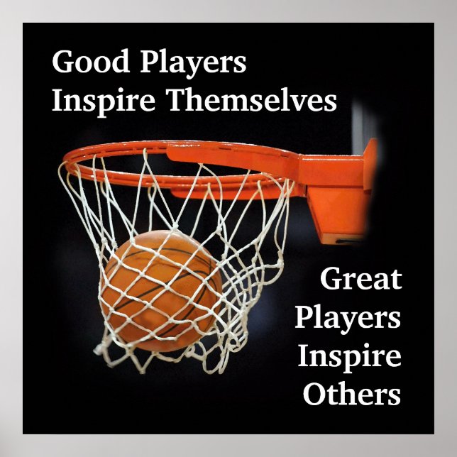 Basketball Inspirational Quote Inspire Players Poster (Front)