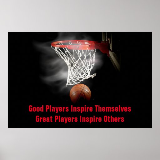 Basketball Inspirational Quote Inspire Players Poster  Zazzle