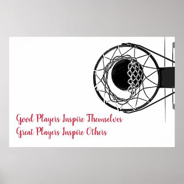 Basketball Inspirational Quote Inspire Players Poster (Front)