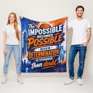 BASKETBALL-INSPIRED MOTIVATIONAL FLEECE BLANKET