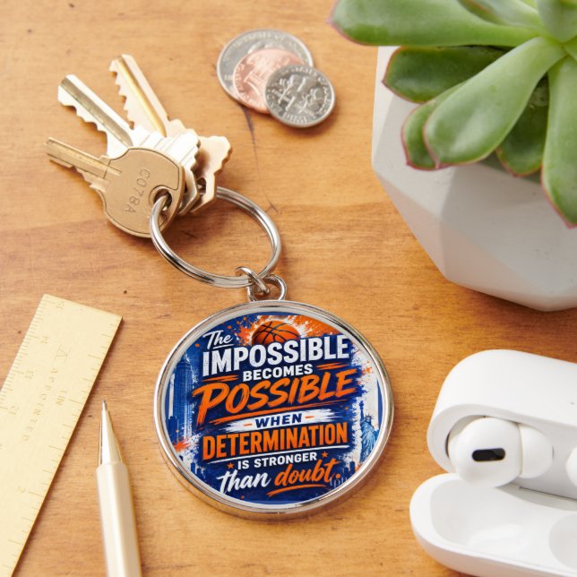 BASKETBALL INSPIRED MOTIVATIONAL KEY CHAIN (Desk)