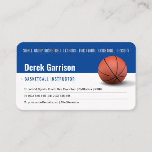Basketball Instructor Coach Trainer Business C Card