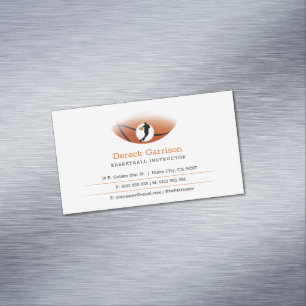 Basketball Instructor Coach Trainer Business Card Magnet