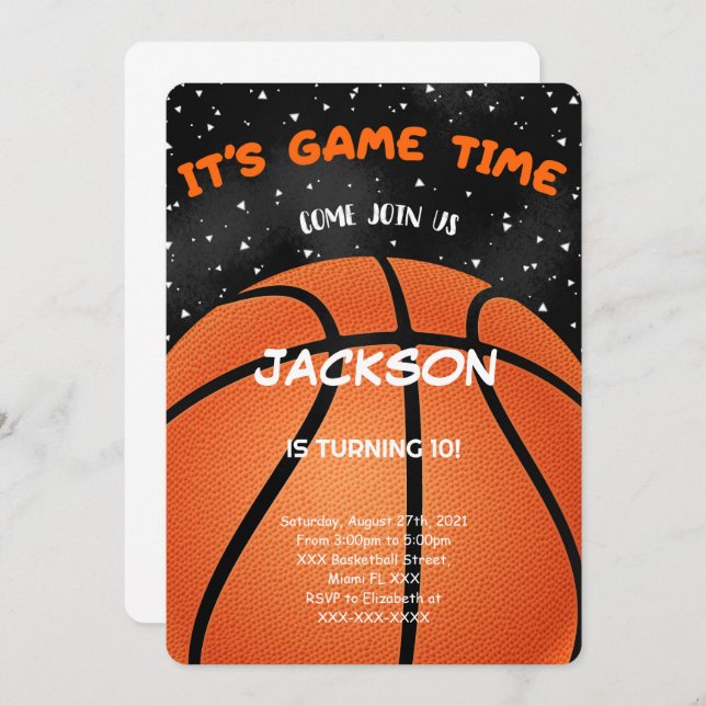 Basketball Invitation (Front/Back)