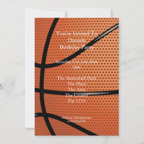 Basketball Invitations