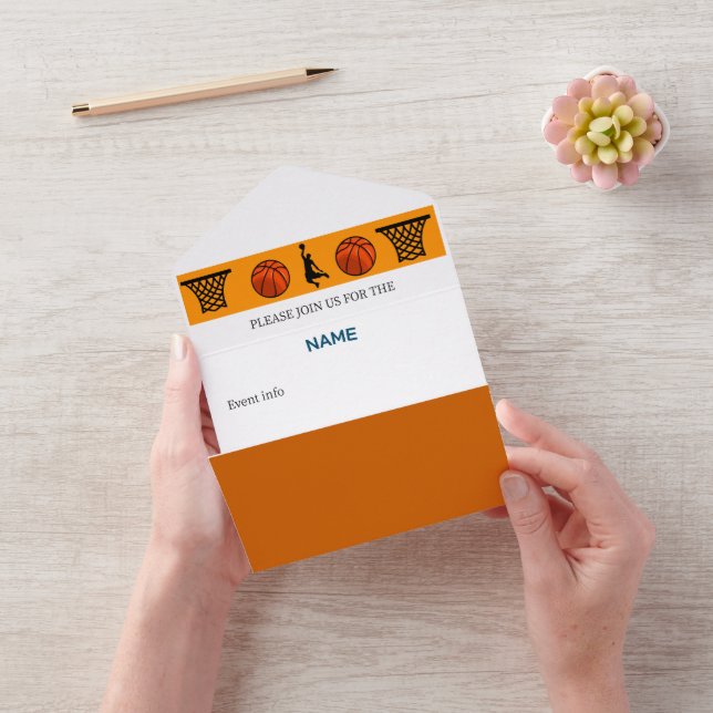 BASKETBALL INVITATION customizable (Video)