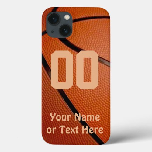 Basketball iPhone Cases Your NAME NUMBER iPhone 13 Case