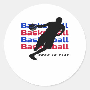 Basketball Is My Favorite Season Classic Round Sticker