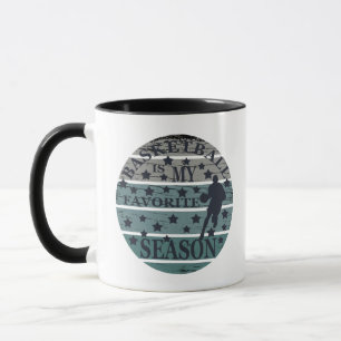 basketball is my favorite season retro sunset mug