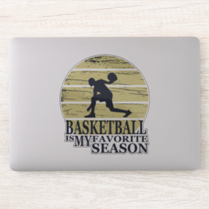Basketball is my favorite season vintage style sticker