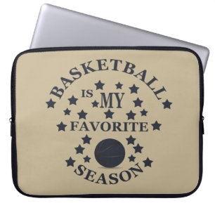 Basketball is my favorite season with blue ball laptop sleeve