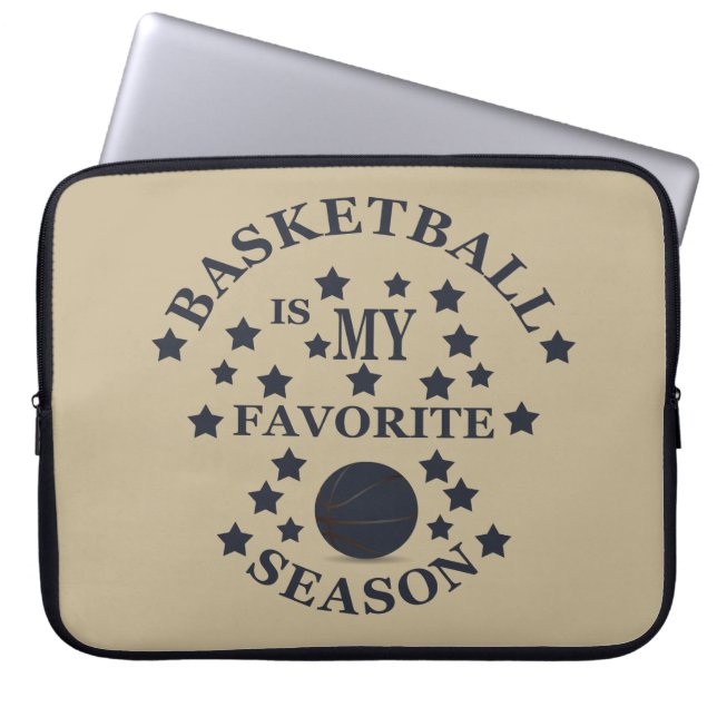 Basketball is my favorite season with blue ball laptop sleeve (Front)