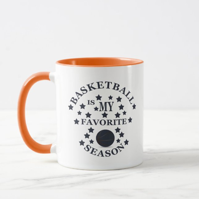Basketball is my favorite season with blue ball mug (Left)