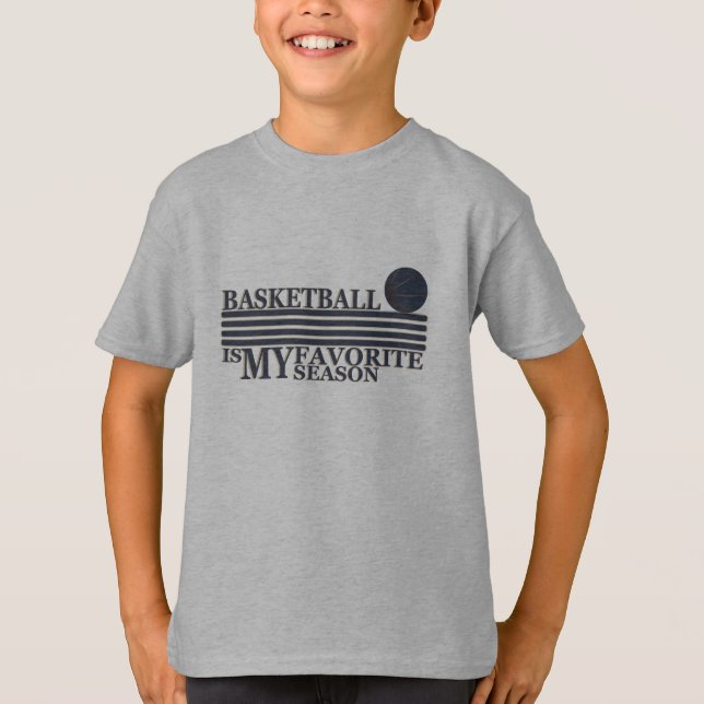 Basketball is my favorite season with blue ball T-Shirt (Front)