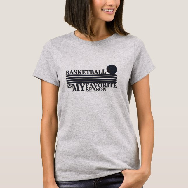 Basketball is my favorite season with blue ball T-Shirt (Front)