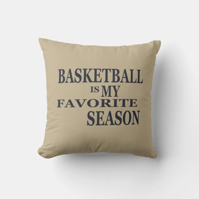 Basketball is my favorite season with blue ball throw pillow (Front)