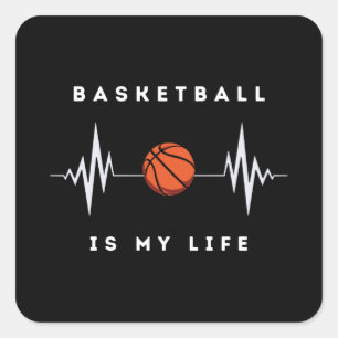Basketball Is My Favorite Sport Square Sticker