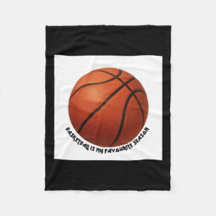 Basketball Is My Favourite Season Active  Fleece Blanket