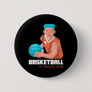 Basketball Is My Favourite Season Player Button