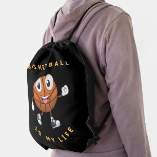 Basketball Is My Life Drawstring Bag