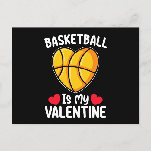 Basketball Is My Valentine Day Sports Postcard