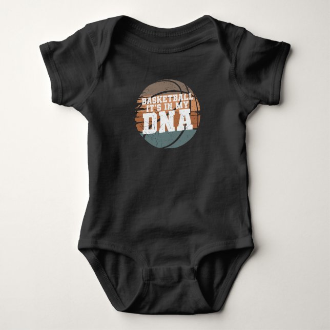 Basketball It's in my DNA | for Basketball Lover Baby Bodysuit (Front)