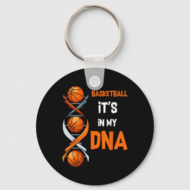 Basketball It's In My DNA Fun Player Coach Team Sp Keychain (Front)