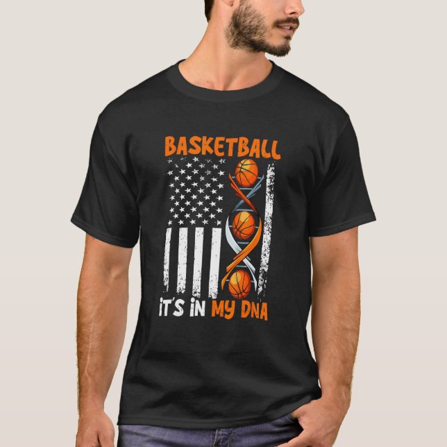 Basketball It's In-My DNA Funny Player Coach Team  T-Shirt (Front)