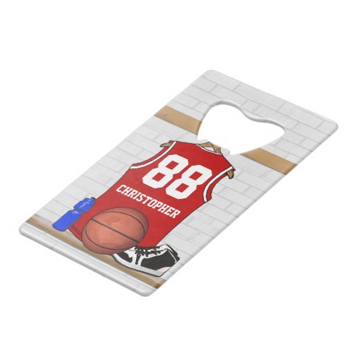 Basketball Jersey momento Credit Card Bottle Opener