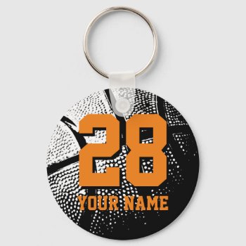 Basketball Jersey Number Keychain | Personalize by logotees at Zazzle