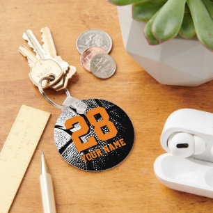 Basketball jersey number keychain   Personalize
