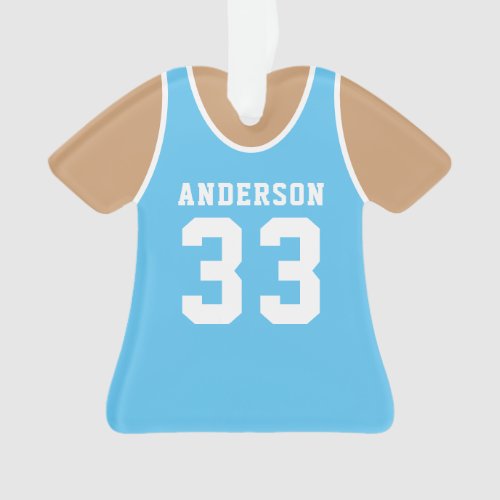 Basketball Jersey Sports Team Uniform Blue Ornament