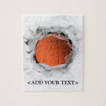 Basketball Jigsaw Puzzle<br><div class="desc">Basketball design featuring a slam dunk.</div>