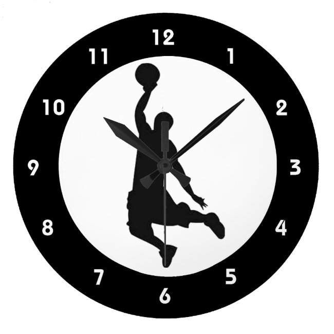 Basketball Jump Design Wall Clock