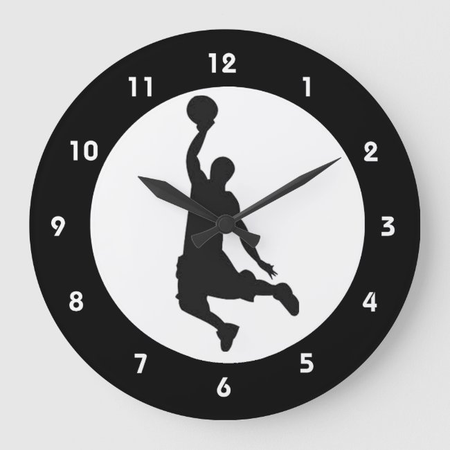 Basketball Jump Design Wall Clock